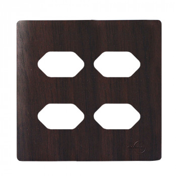 Placa p/ 4 Tomadas 4x4 - Novara Tabaco Placa p/ 4 Tomadas 4x4 - Novara Tabaco